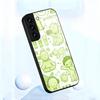 Cute S-Smiski Phone Case For Samsung S26 S25 S24 FE S23 S22 S21 Plus S20 Ultra Note20Ultra Black Glass Cover