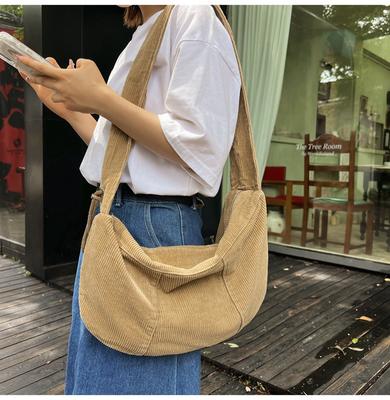 Sametové Crossbody Tašky Velké Kapacity pro Ženy Vintage Hobo Tašky přes Rameno Dámské Jednobarevné Módní Dámské Peněženky Kabelky
