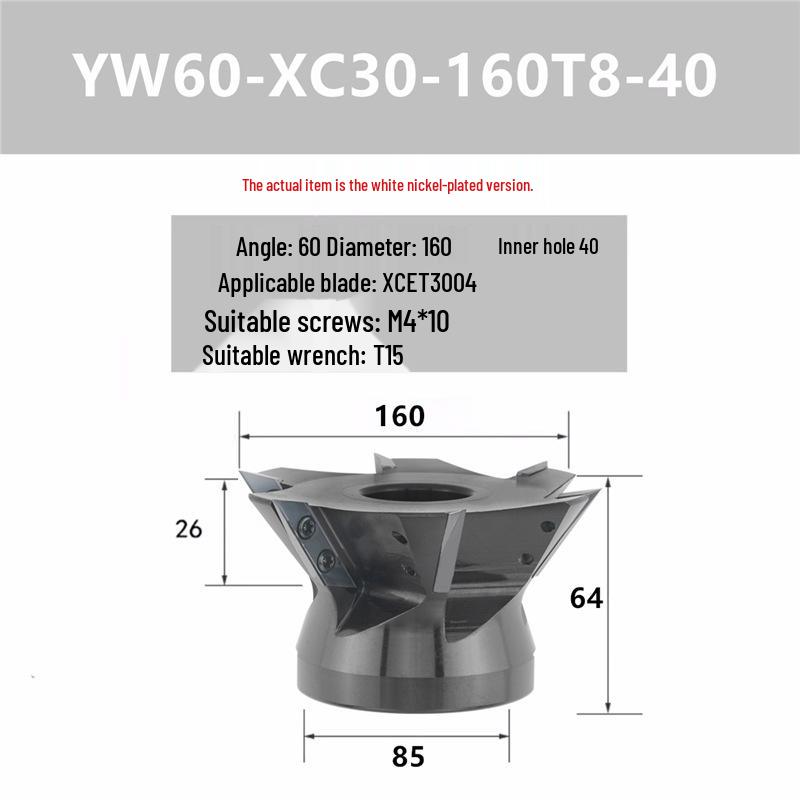 Long-Edge Dovetail Cutter Holder for XCET3004 Milling: 55°, 60°, 75° V-Groove & Disc Bottom Cleaning