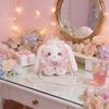 Lolita Plush Rabbit Bag With Artificial Pearls And Bow Decor For Casual Travel And Gift For Girls