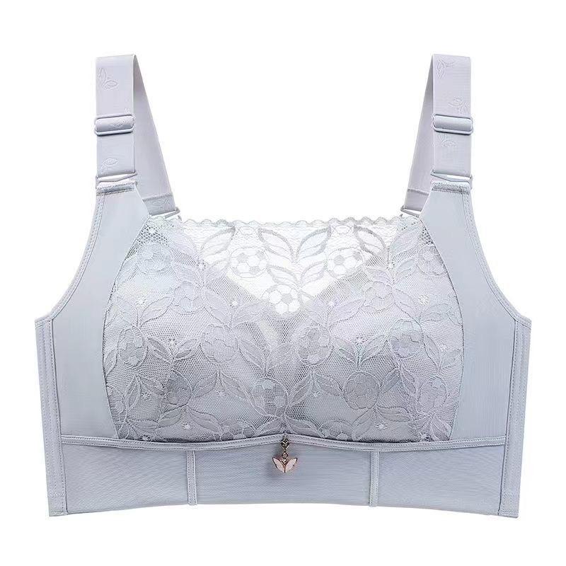 Large Size Lingerie for Women Slim Fit Full Cup Strapless Gathered Bra Top Support Breathable Adjustable Bra