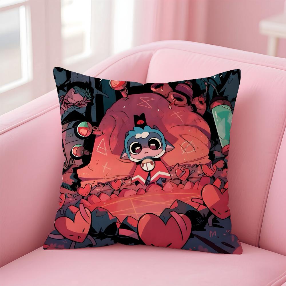 Simple Fashion Casual CCult Of The Lamb Game Cushion Cover Linen Pillowcase Cover Soft Decor for Sofa Home Room