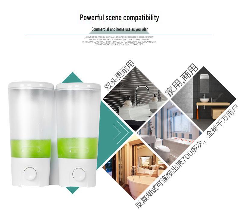 Wall-Mounted Leak-Proof Soap Dispenser for Hotels and Guest Houses - Single Head Shower Gel and Hand Sanitizer Holder