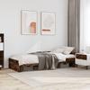 Bed Frame without Mattress Smoked Oak Finish 100 x 200 cm Engineered Wood