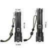 XHP70 High-Brightness LED Flashlight - Aluminum Alloy, Telescopic Zoom, Electric Display, Waterproof, Multifunctional Outdoor Handheld Light
