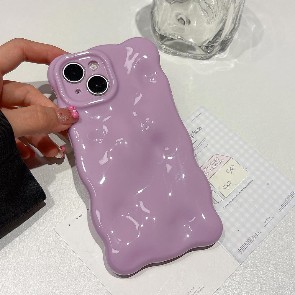 Soft Silicone Candy Cloud Wave Pattern Phone Cases For iPhone 16 15 14 13 12 11 Pro Max Plus Shockproof Bumper Back Cases Cover