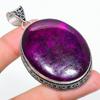 Fialový labradoritový drahokam Ručně vyrobený Přívěsek ze sterlingového stříbra 925 Dárek 2,56" g5F28