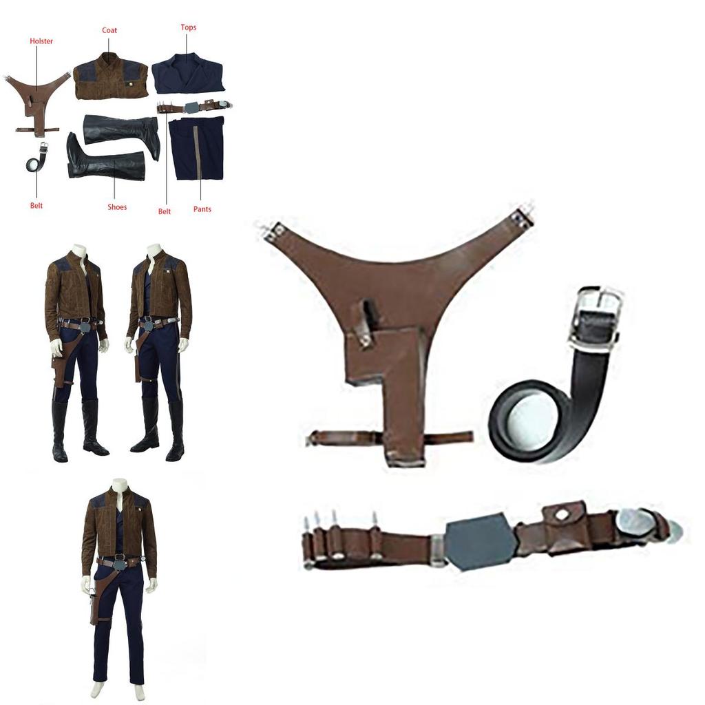 New Movie Solo A Star Wars Story Cosplay Costume Men Han Solo Premium Quality Set