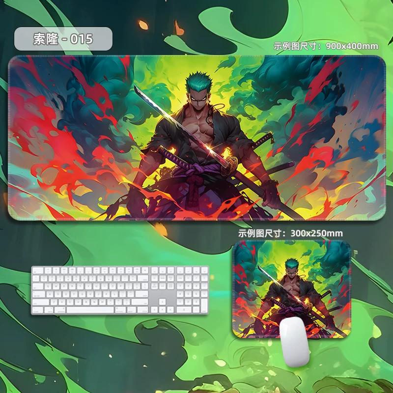 High Quality Roronoa Zoro ONE PIECE Leather Mouse Pad Oversized Small Cartoon Office Game E-sports Computer Keyboard Pad Table Mat Animation Periphery
