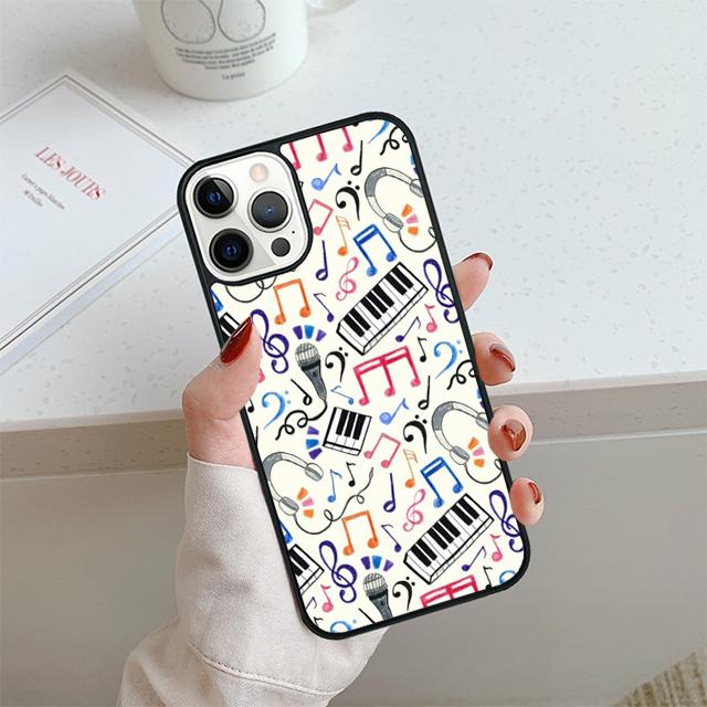 

Клавиши пианино Винтажные ноты Чехол для телефона Для iPhone 17 Air 14 15 16 13 12 Чехол Для Apple Pro Max 6S Plus iPhone 17pro