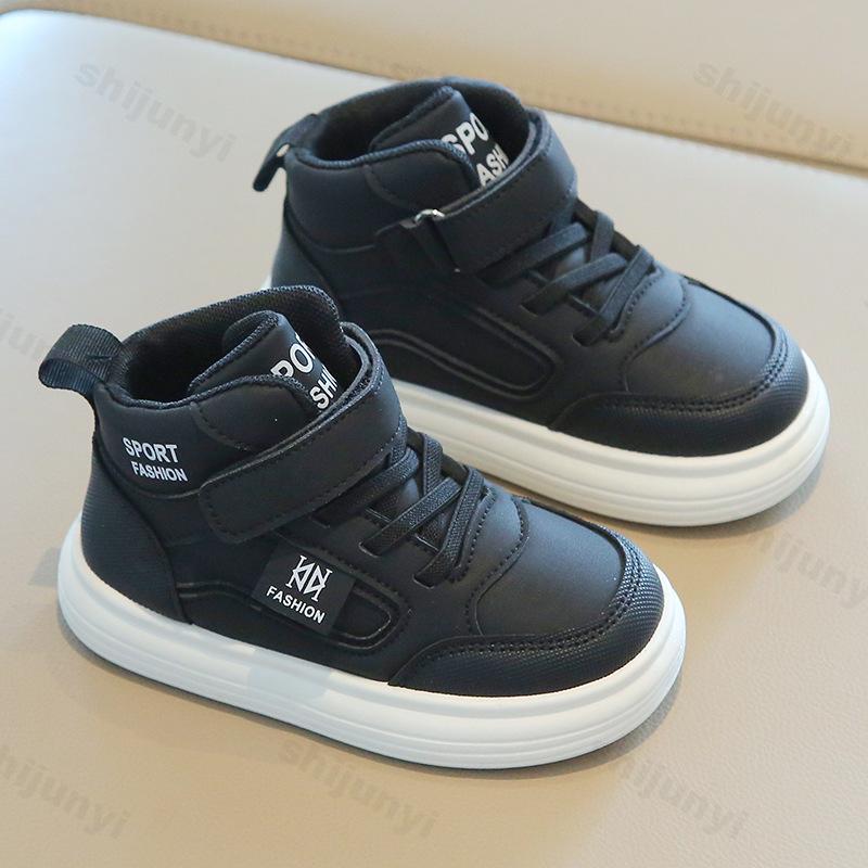 Autumn Children's High Top Casual Sports Shoes New Boys Board Shoes Soft Sole Baby Toddler Comfortable Outdoor Sneakers
