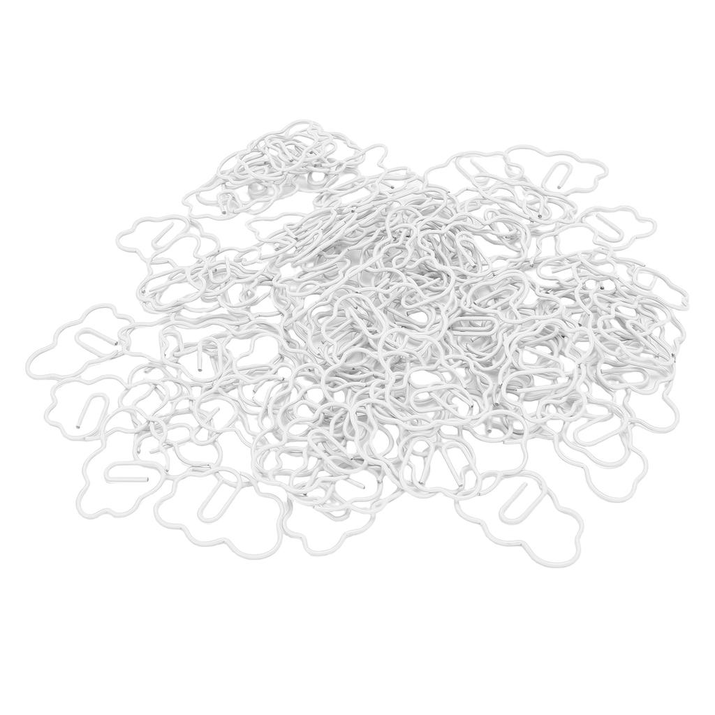 100 Pcs   Shaped Paper Clips Cute Fun Decorative Iron Bookmarks Planner Clips with Transparent Box for Study Work