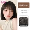 WTB Synthetic Short Straight Bob Hair Wig for Women Short Wigs with Bangs Heat Resistant Black/Brown Hair Cosplay Wig