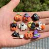 10/20pcs Resin Mini Halloween Pumpkin Miniature Flat-Backed Cabochons Fairy Garden Home Ornament DIY Craft Decoration