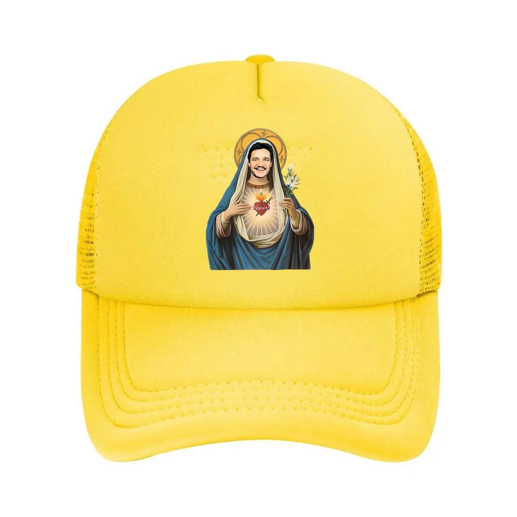 Religious Figure Parody Art Fashion Mesh Baseball Cap Breathable Casual  Hats Outdoor For Unisexs And Womens
