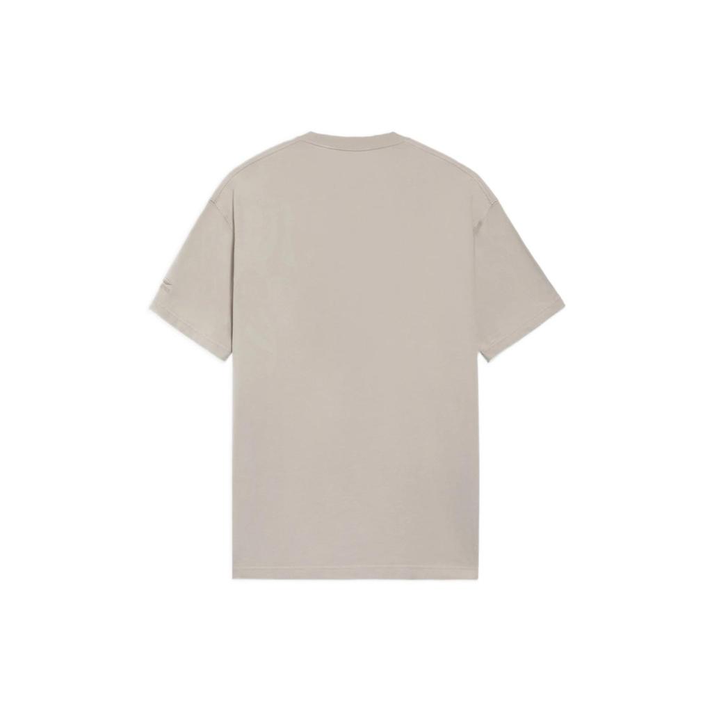 Li Ning CF Embroidered Loose Round Neck Short Sleeve T-Shirt Unisex Tops Gray Linen AHSS563-3