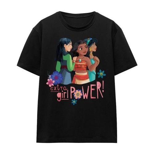 Disney Princess Unisex Adult Extra Girl Power! Mulan Moana Jasmine T-Shirt