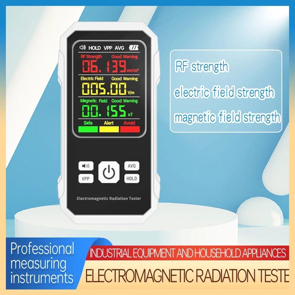 Electromagnetic Radiation Tester Digital Display Electric Magnetic Field Frequency Tester EMF Meter