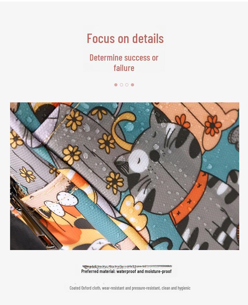 Kosmetik- & Toilettenartikel-Tasche mit großer Kapazität, Cartoon-Design, wasserdicht, mit Nass-/Trockenfach und isoliertem Futter