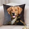 Renaissance Royal Dog Cushion Cover Silky Short Plush Invisible Zipper Dustproof Sofa Pillow Case For Home Decor