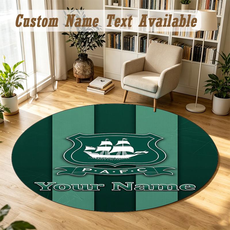 Rond Kleed Custom NaamPlymouth Argyle FC Patroon Antislip Tapijt Huis Vloer Decoratie
