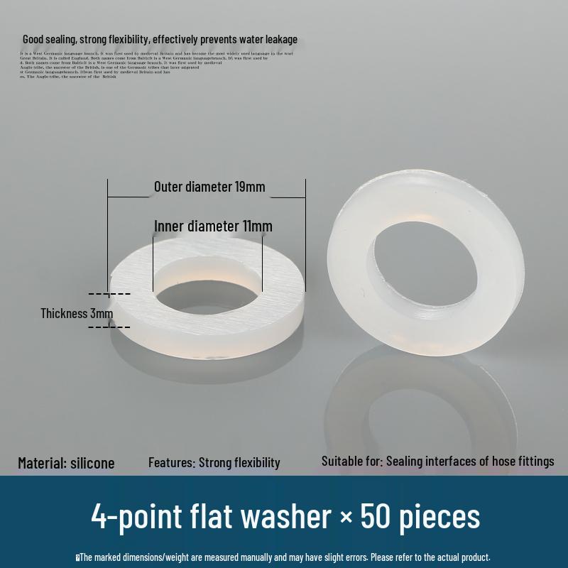 4-Minute Water Heater Seal: Silicone and Rubber Gaskets for Shower, 6-Point Inlet Pipe, 1-Inch Water Meter