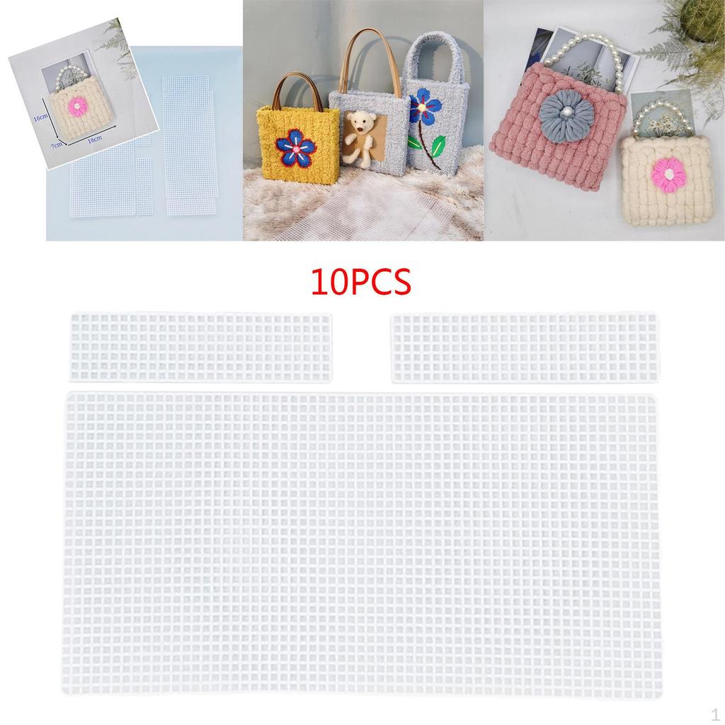 Pieces mesh style canvas Sheets Handmade houlder s Purse Needlework Knitting Sewing Stitch