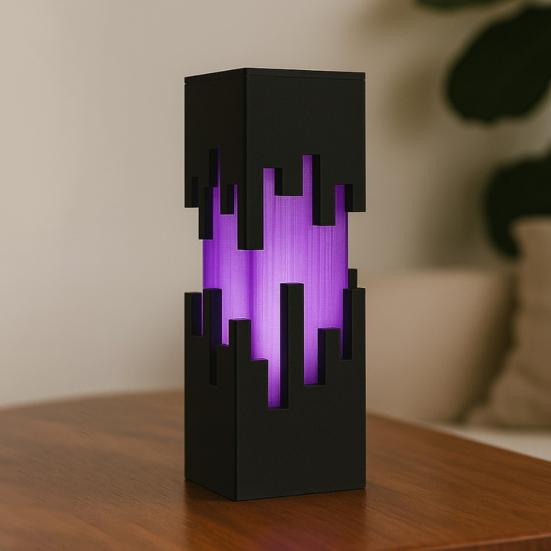 Futuristic Night Light 3D Printed Cyberpunk Led Desk Lamp