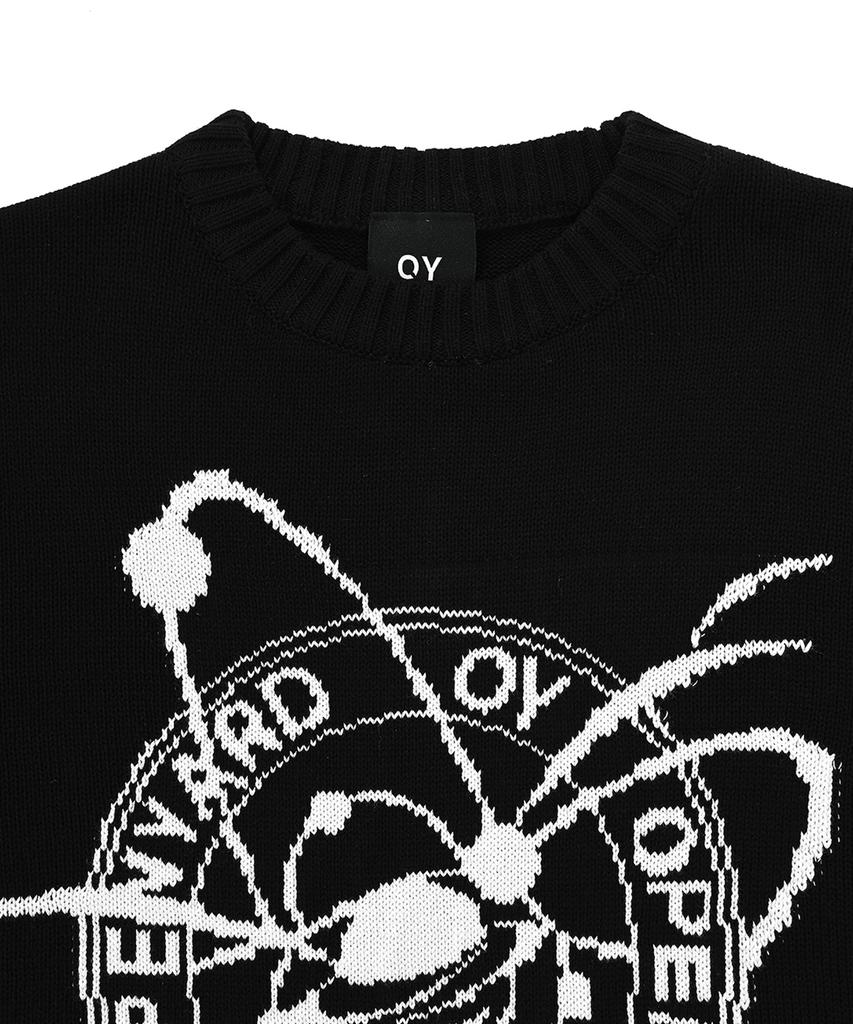 Opeunyadeu(Owai) Planitary Orbit Logo Knit - Black