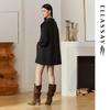 ELLASSAY Women's 2025 Autumn Lamb Wool Shawl Lapel Coat