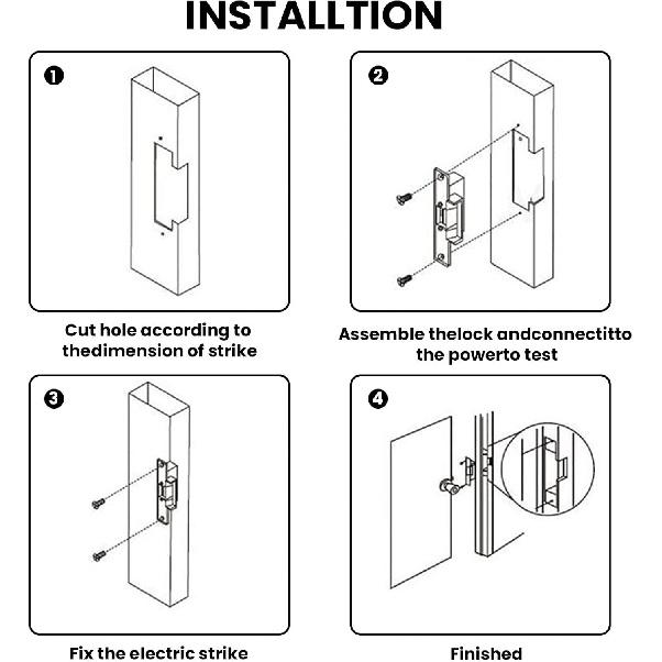 2025 Upgraded ANSI Standard Heavy Duty Electric Door Strike Lock for Door Access Control System Fail-Secure Fail-Safe Adjustable Access Control
