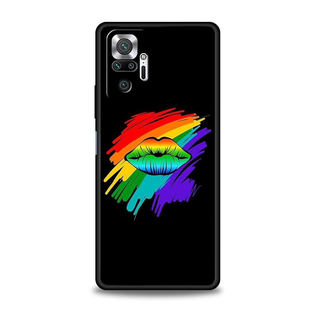 Gay Lesbian Rainbow Pride Phone Case Cover for Redmi 14C 10C Note 15 14 13 12 10 11 K40 Pro Plus Soft TPU Shockproof Shell Capas