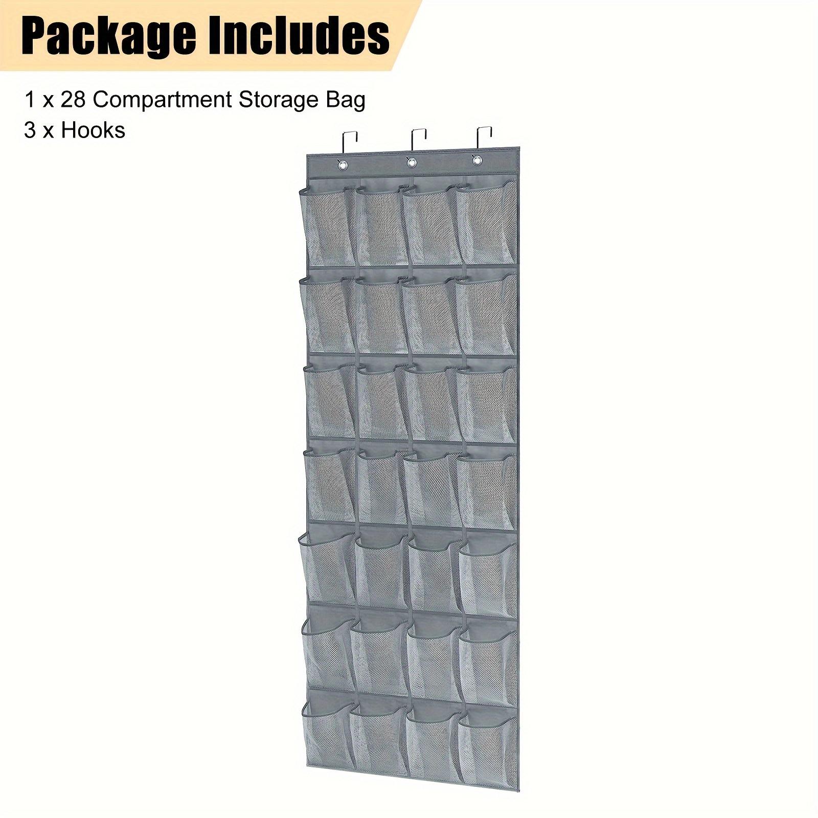 Over The Door Shoe Rack With 28 Large Mesh Pockets Hanging Shoe Organizer For Closet Hanging Shoe Rack Holder