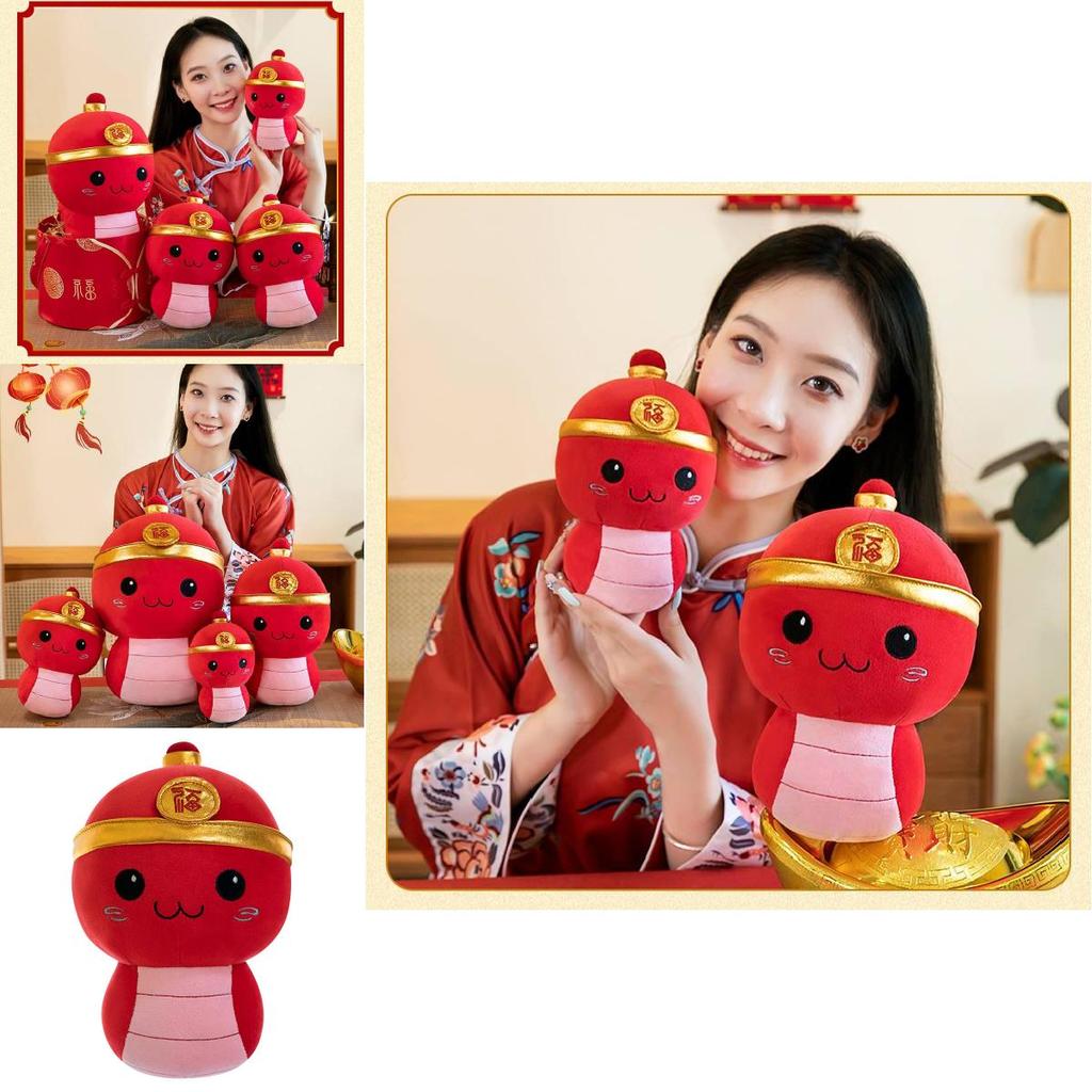 Adorable Plush Snake Doll Cute Zodiac Snake Toy Soft Stuffed Animal Gifts For Kids