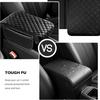 Thickened Car Center Console Cover Diamond Lattice Design,Soft Arm Rest Covers For Car With Storage Pockets,PU Leather Middle Console Covers Fit For