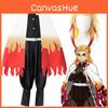 Stylish Demon Slayer Kimetsu No Yaiba Rengoku Kyoujurou Cosplay Costume Kimono Robe Suit With Exquisite Workmanship And Comfortable Fit