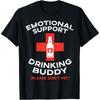 Camiseta Gráfica de Cerveza Compañero de Bebida de Apoyo Emocional Regalo Divertido Camiseta Casual de Algodón