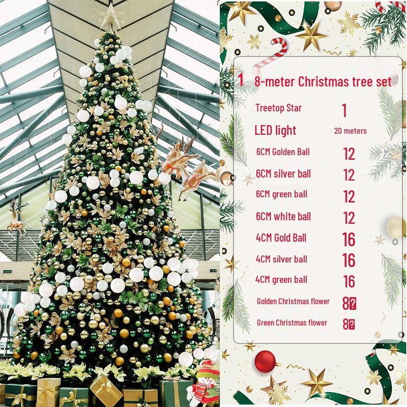 Large Luminous Christmas Tree Frame - 3 to 10 Meters for Hotels & Malls