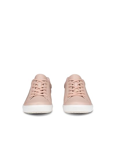 ECCO Soft 7 Genuine Leather Casual Sneakers for Women, Rose Dust/Old Rose, Size 24.5 Cm, 3E