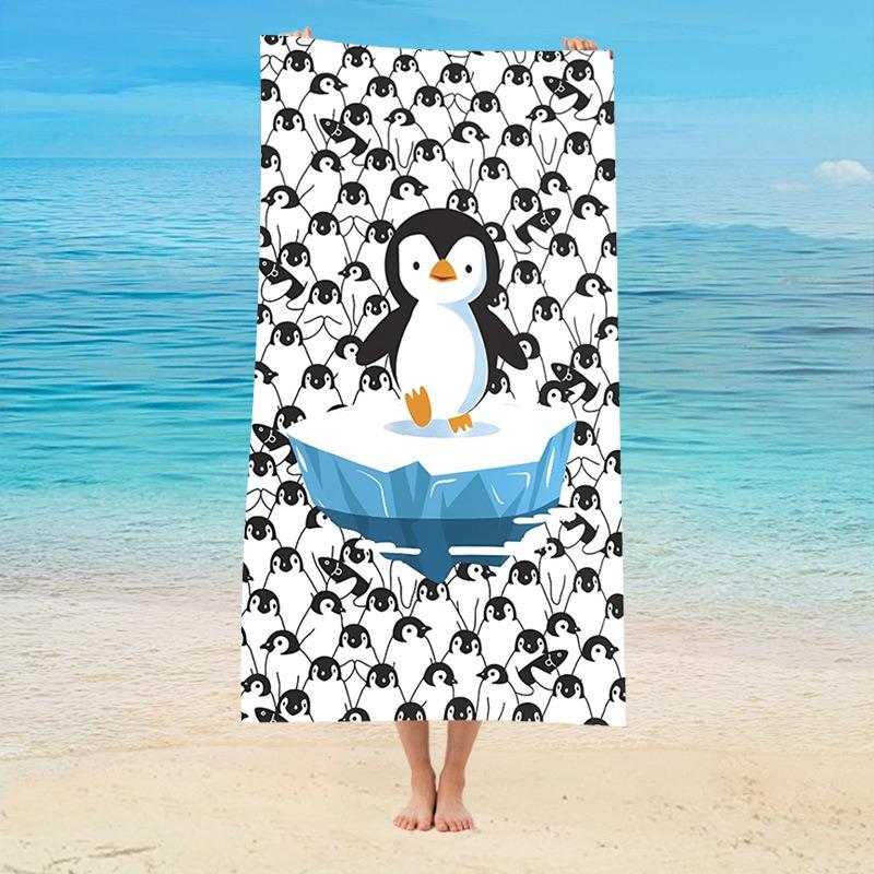 

Seagull Beach Towel Summer Time Letter Print Polyester Quick Dry Sand Free Bath Towel Summer Holiday Pool Swim Seaside Blankets W40*H60(CM)