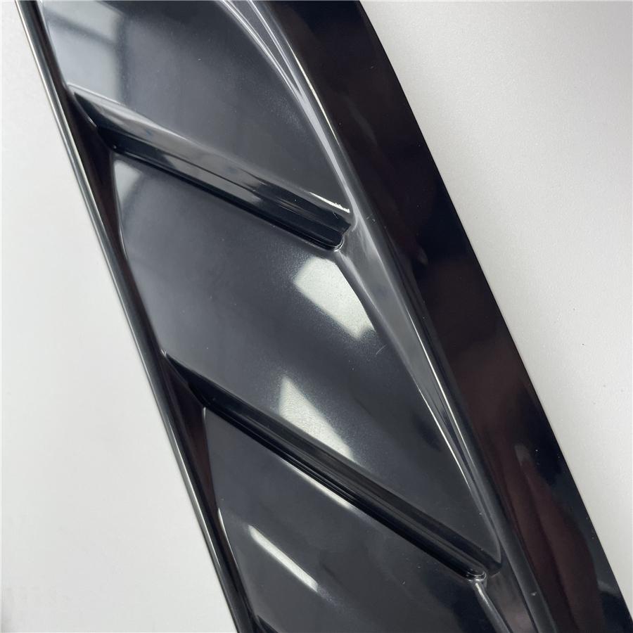 2x Glossy Black Car Decorative Air Flow Intake Hood Side Vent Scoop Bonnet Cover