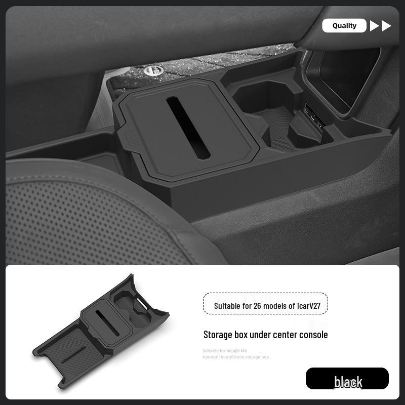 Fits 26 Chery ICAR V27 Models: Center Console Lower Storage Box Organizer & Specialty Car Accessories