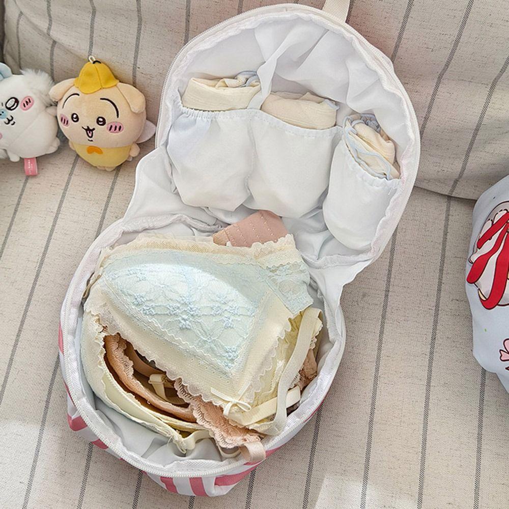 Large Capacity Bra Underwear Storage Bag Cartoon Cosmetic Bag Clothing Sorting Bag  for Home&Travel