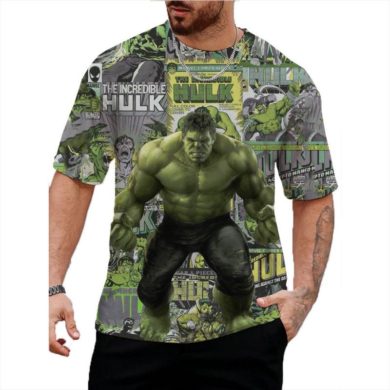 

Мужская 3D-печатная футболка Халк с рисунком мышечной силы, летняя, с круглым вырезом, свободная, модная, с коротким рукавом, мужские топы, одежда S