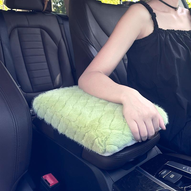 Soft Plush Car Armrest Box Cushion Center Console Warm Arm Cover Heighten Pads Universal Auto Interior Decoration Accessories