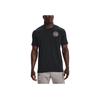 Under Armour Logo Print Round Neck Short Sleeve T-Shirt Men Tops Black 1366471-001