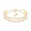 Logo Metal Crystal Resin Bead Bracelet Women Bracelets Gold B2511WOMCY-D03S