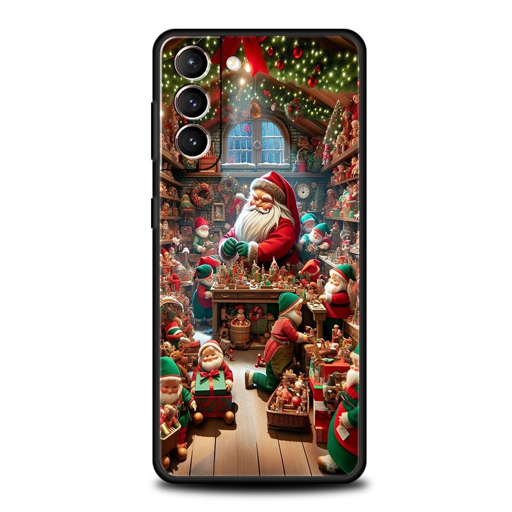 New Year Christmas Phone Case for Samsung Galaxy S26 S25 S24 S23 S22 S20 S21 FE Ultra S25 Edge Plus 5G Soft TPU Cover Fundas Bag
