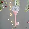 Snowflake Icicle Christmas Pendants Crystal Acrylic Christmas Tree Ornaments Happy New Year Home Table Decor Hanging Pendant