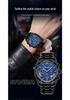 Sanda Men's Waterproof Business Watch - Steel Band, Luminous, with Small Seconds and Simple Calendar.